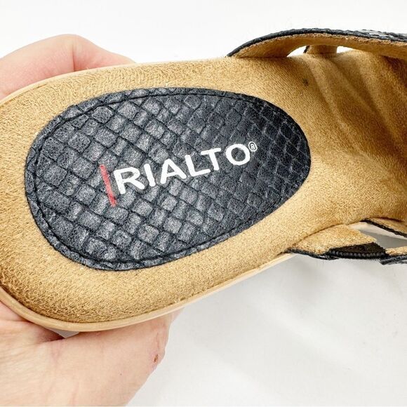 Rialto Womens Valora Blue Textured Platform Wedge Slip On Sz 8.5M - Picture 11 of 12